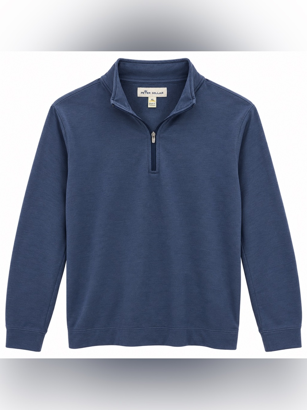 Peter Millar Men’s XL Blue Quarter Zip Pullover Performance Golf Long Sleeve